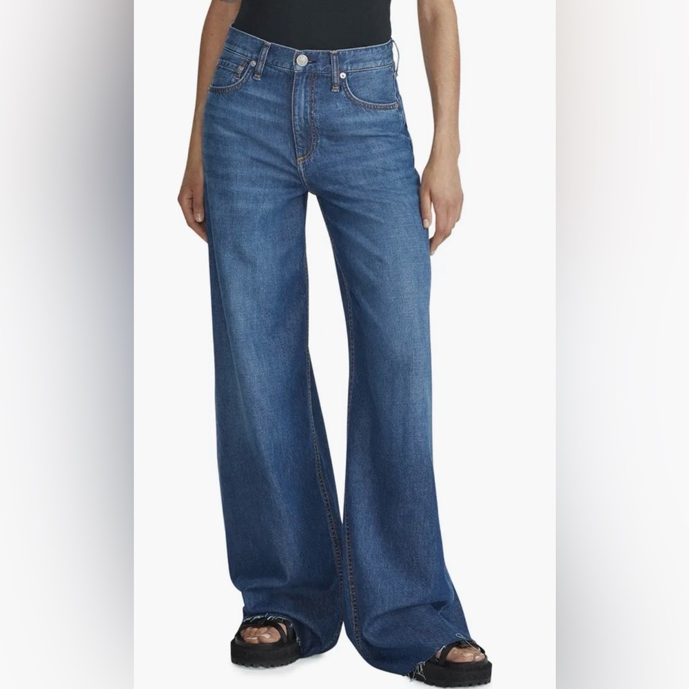 Rag & Bone Featherweight Sofie High Rise Ultra Wide Leg🔥🔥 size 34